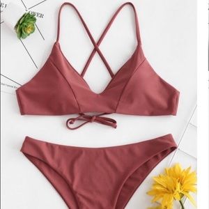 Zaful Coral Bikini